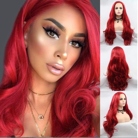 💫22” RED BODY WAVY LACE FRONT WIG *NEW*